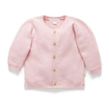 Textured Cardigan - Pink Melange