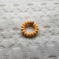 Teething Ring Wood + Silicone Beads Teether Toy - Pink