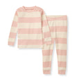 Big Kid Rugby Stripe Organic Cotton Two-Piece Pajamas - Ranunculus