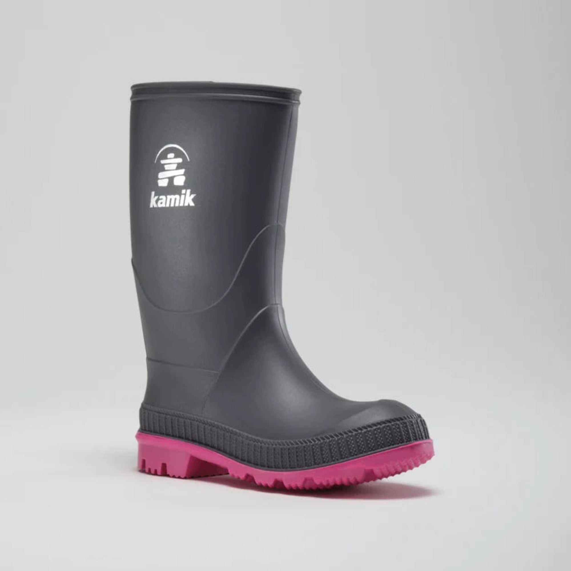 Stomp Rain Boot - Charcoal Magenta