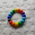 Rainbow Beads Silicone Teething Ring