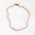 Pure Gemstone + Natural Rose Quartz Necklace - 11''