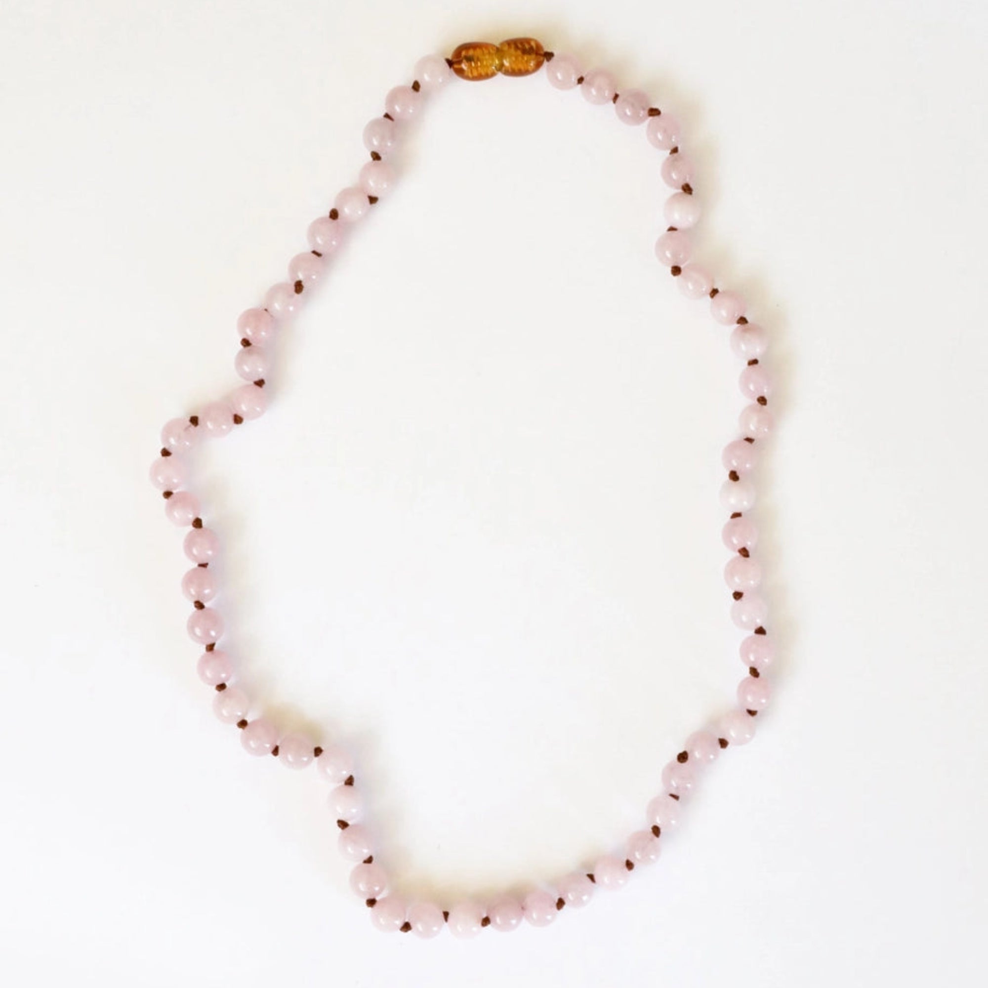 Pure Gemstone + Natural Rose Quartz Necklace - 13''