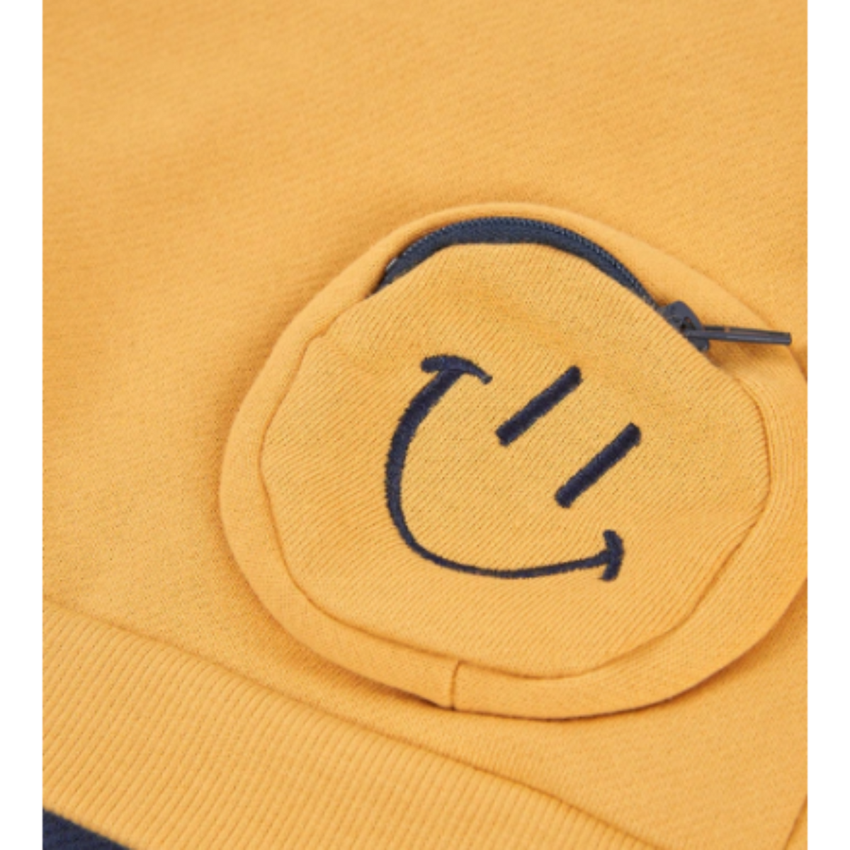 Yellow Fleece Combo Dress Smiley