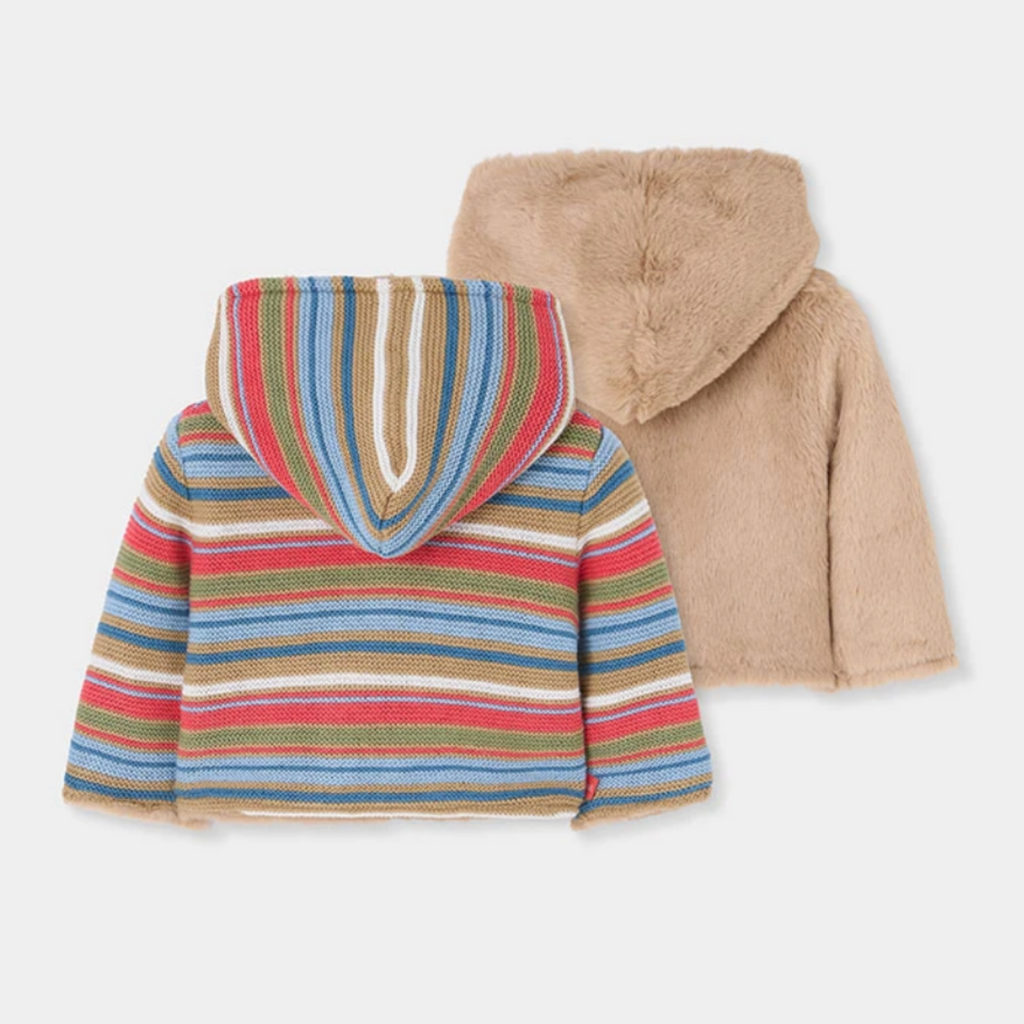 Stripe Fuzzy Reversible Jacket 7459