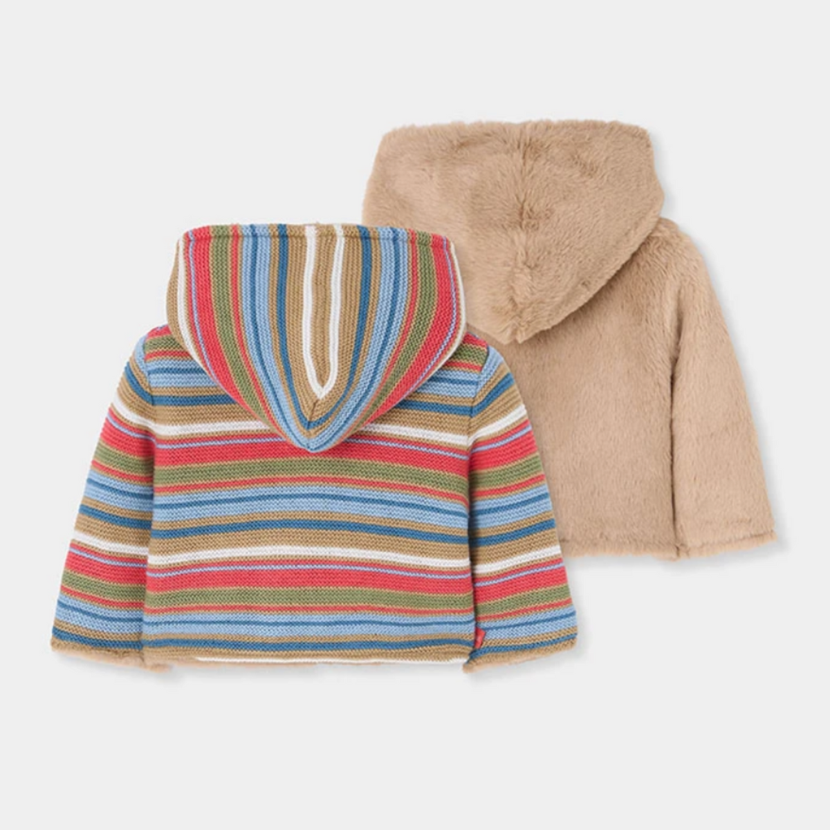 Stripe Fuzzy Reversible Jacket 7459