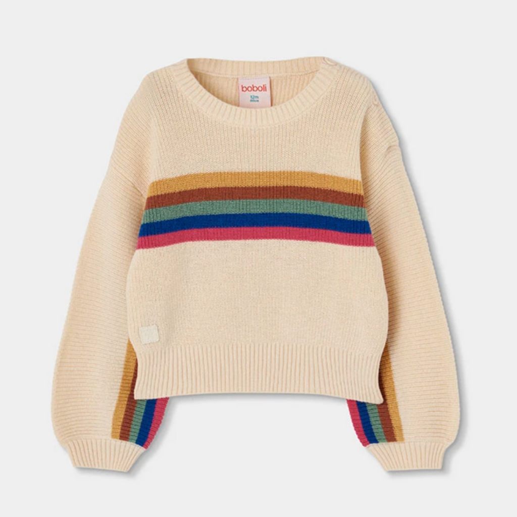 Cream Stripe Sweater