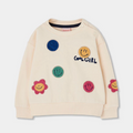 Cream Fleece Smiley Sweatshirt