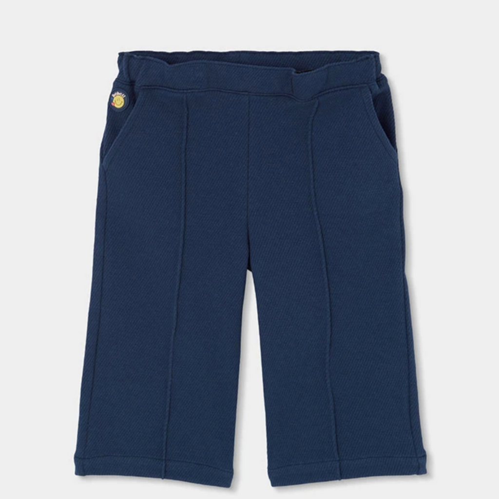 Twill Knit Navy Trouser