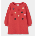 Red/Pink Knit Dress Flowers