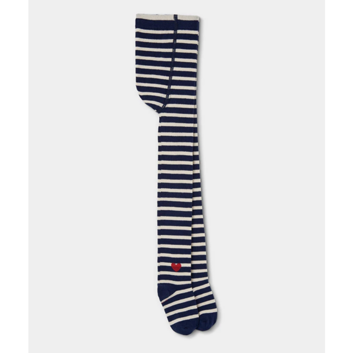 Stripe Navy Tights Heart