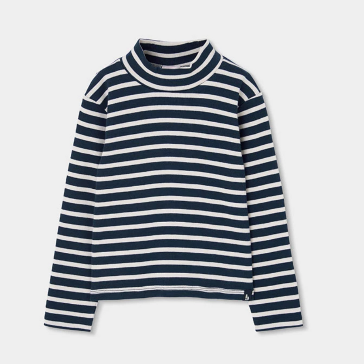 Navy Stripe Long Sleeve Tee Heart Elbow