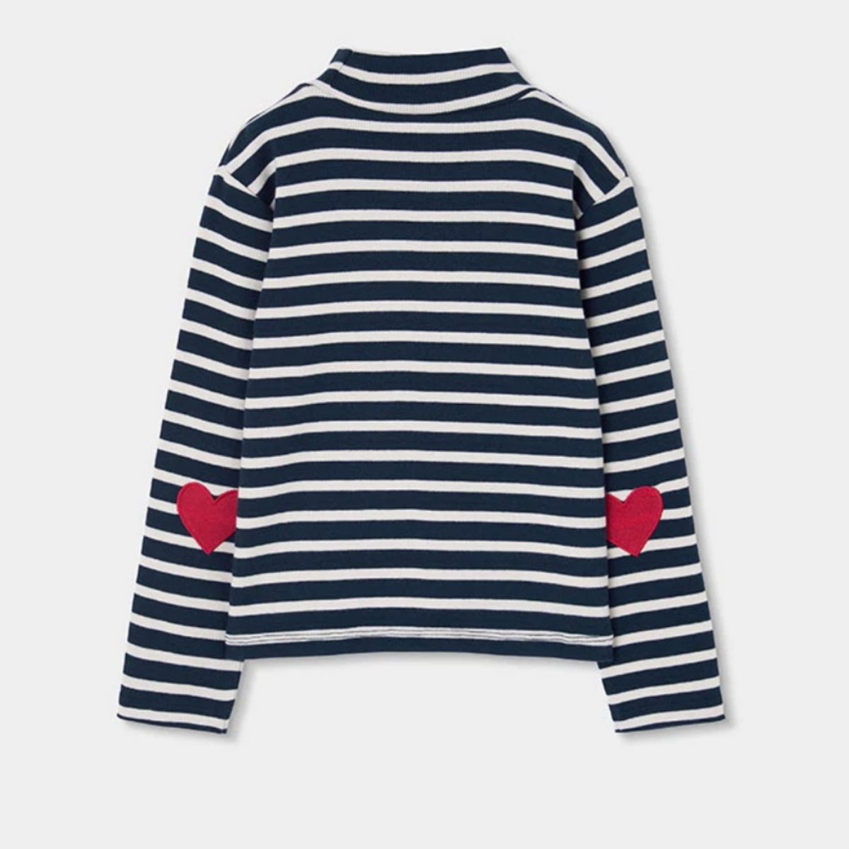 Navy Stripe Long Sleeve Tee Heart Elbow