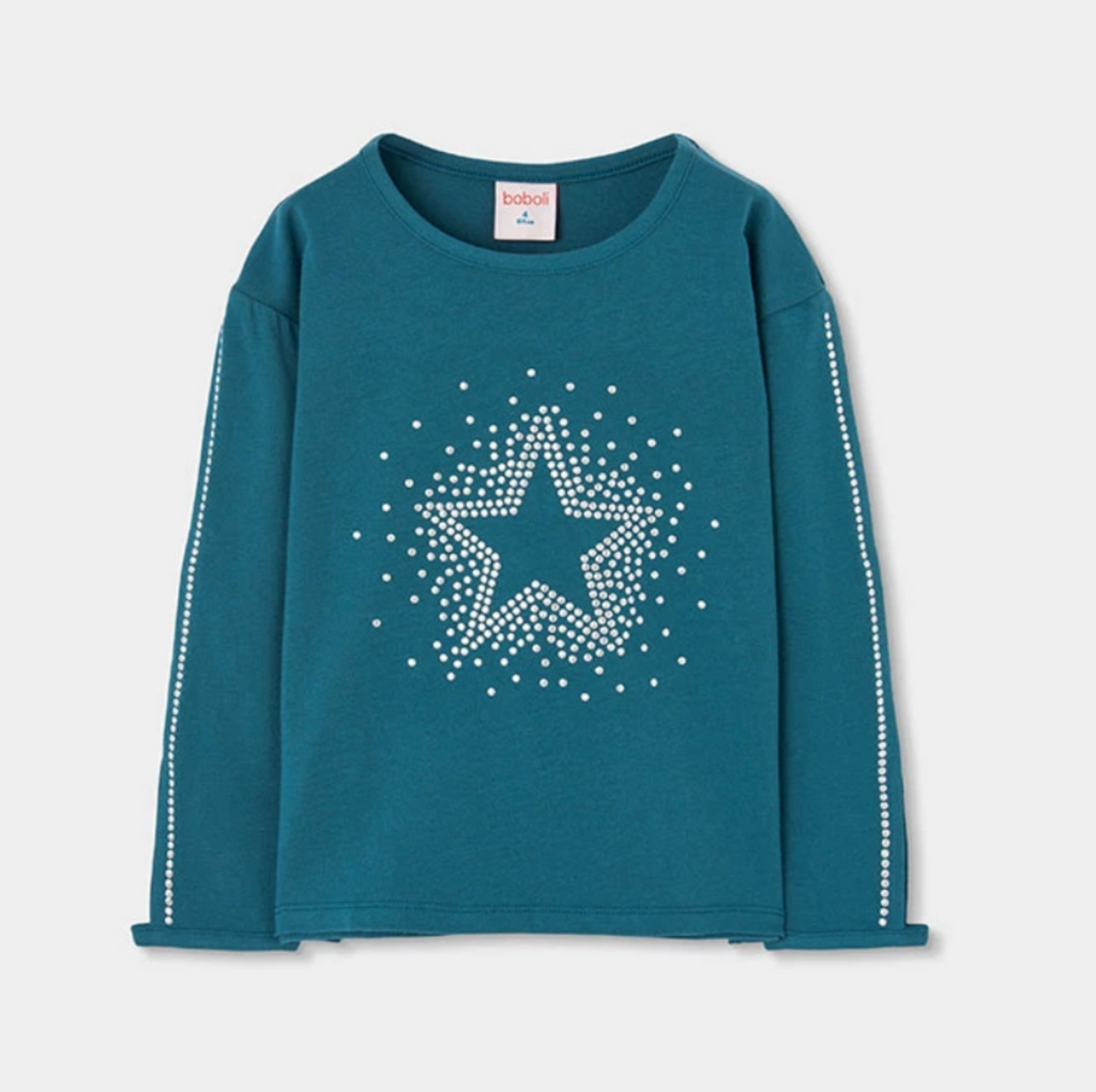 Green Star Long Sleeve Tee