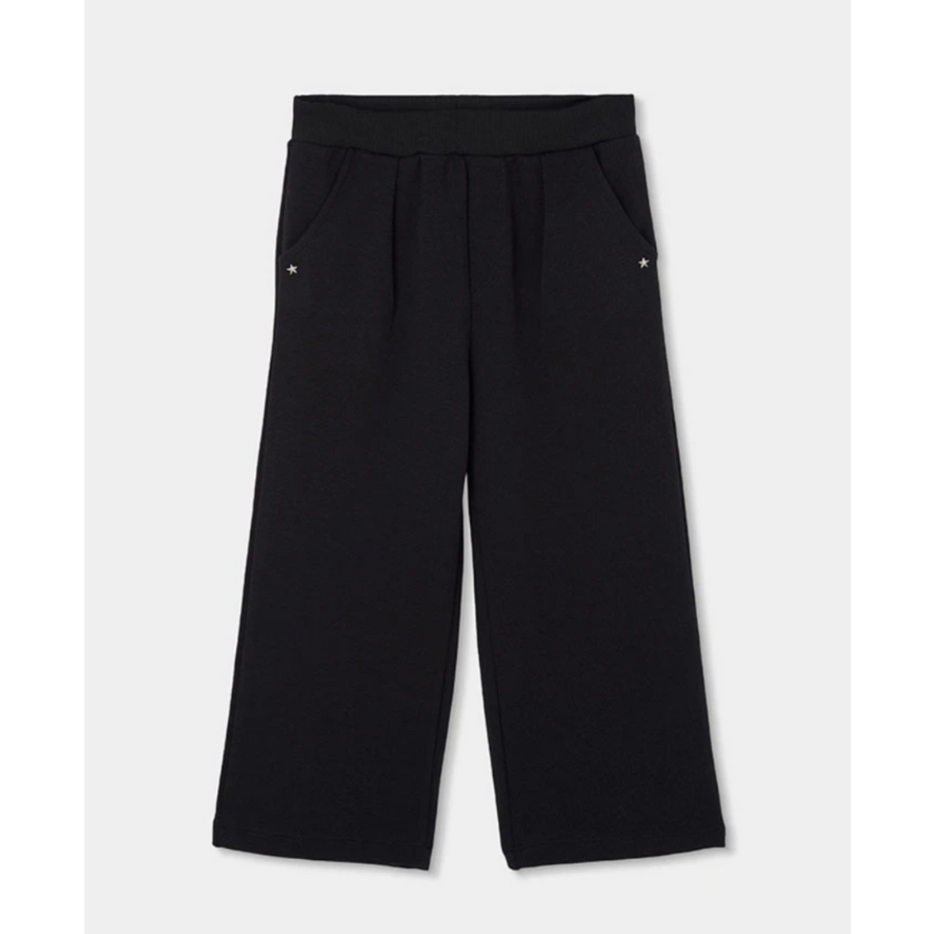 Black Twill Pant Star Detail