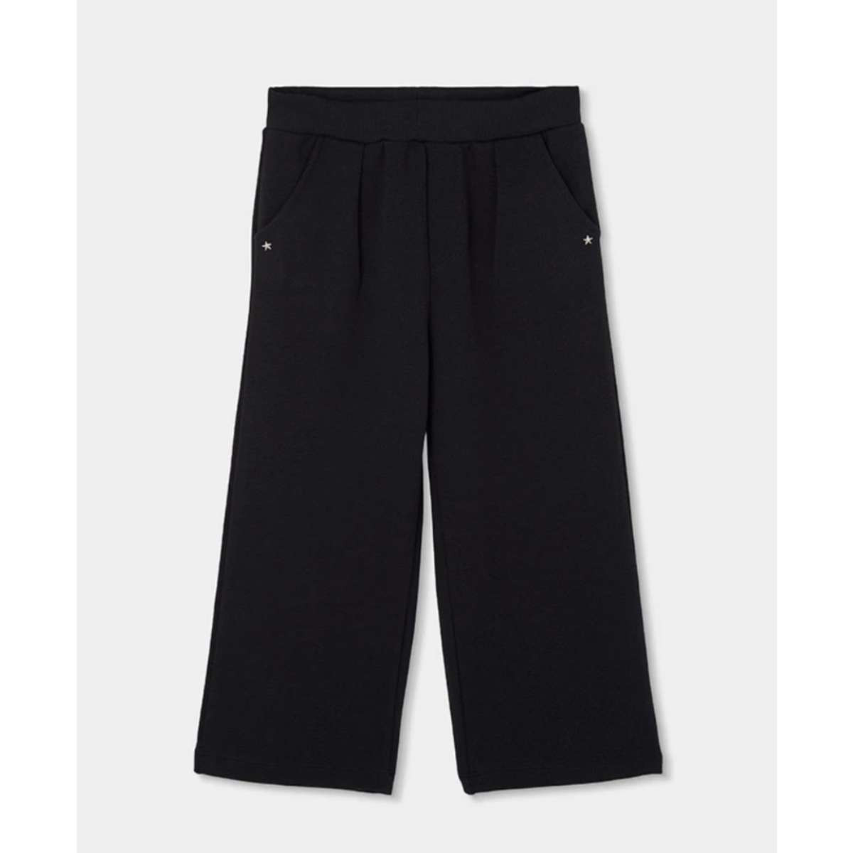 Black Twill Pant Star Detail