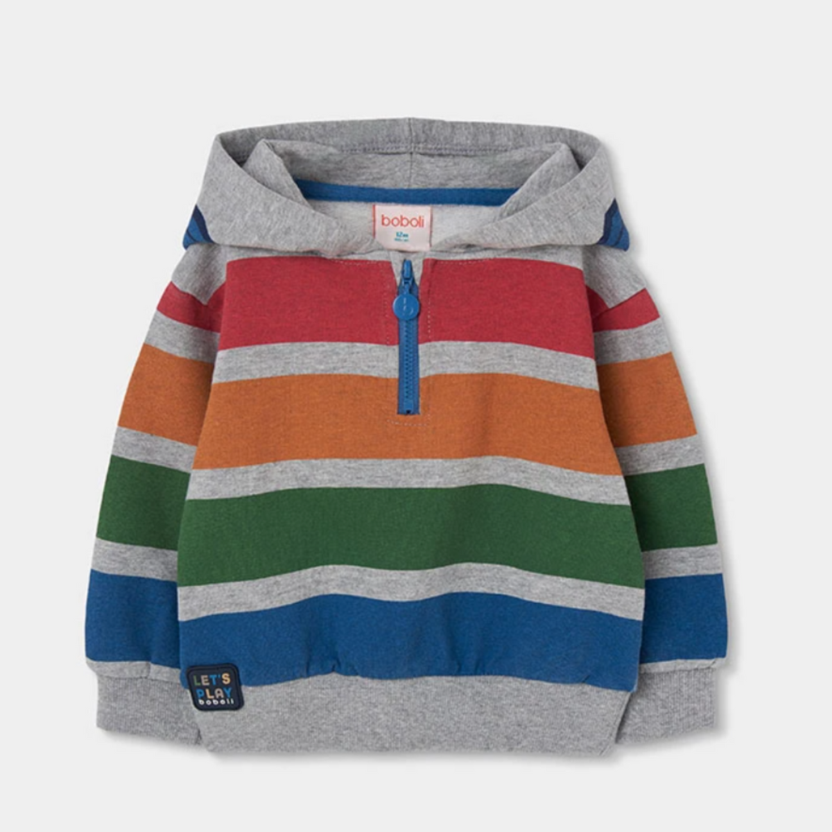 Grey Multi-Stripe Sweatshirt