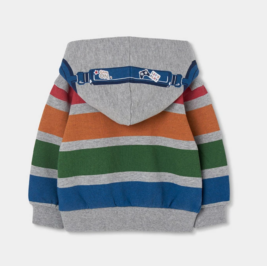 Grey Multi-Stripe Sweatshirt