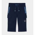 Navy Cargo Fleece Pants
