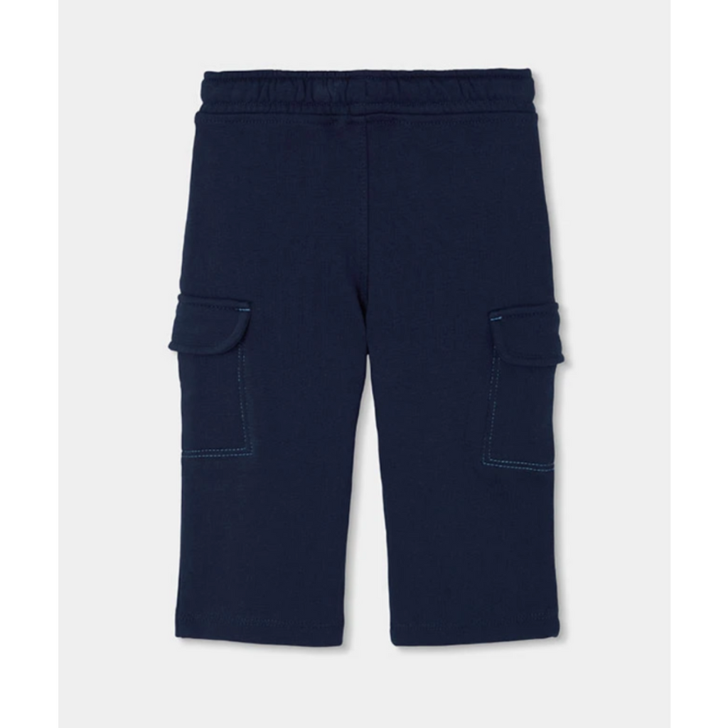 Navy Cargo Fleece Pants