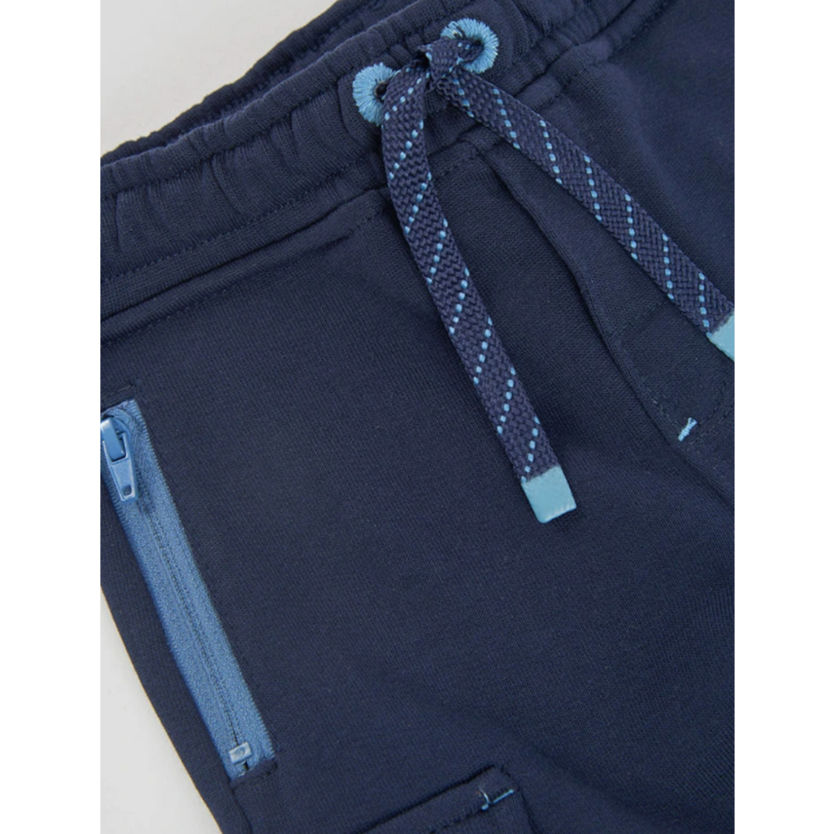 Navy Cargo Fleece Pants