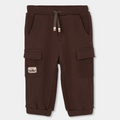 Brown Cargo Fleece Pants