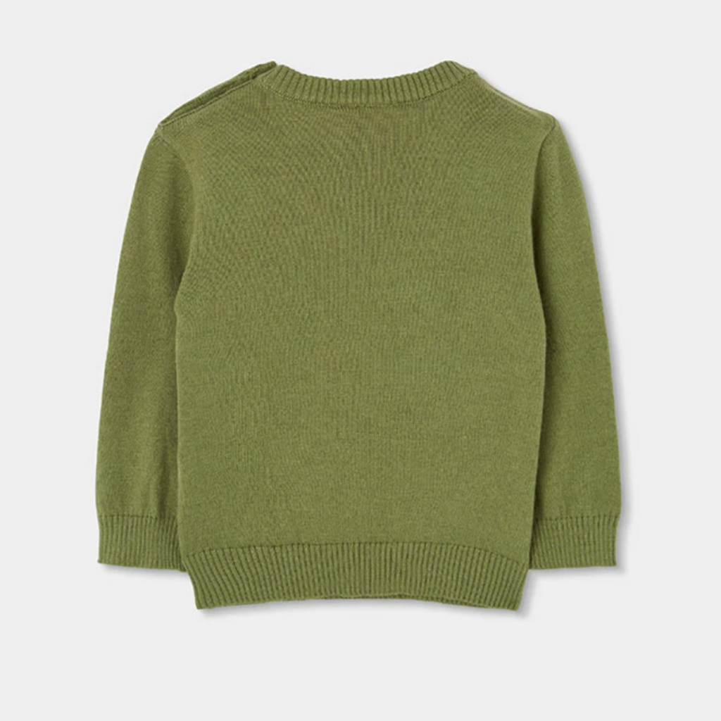 Ski Print Sweater Green