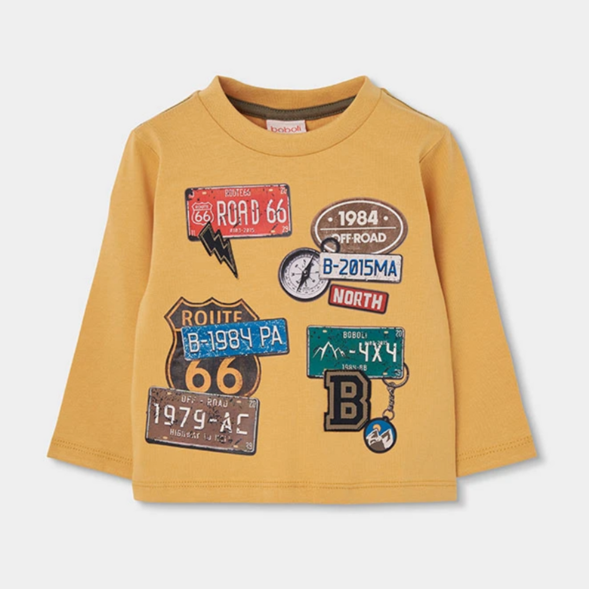 Yellow Road Sign Long Sleeve Tee