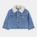 Denim Jacket Fleece Collar Blue