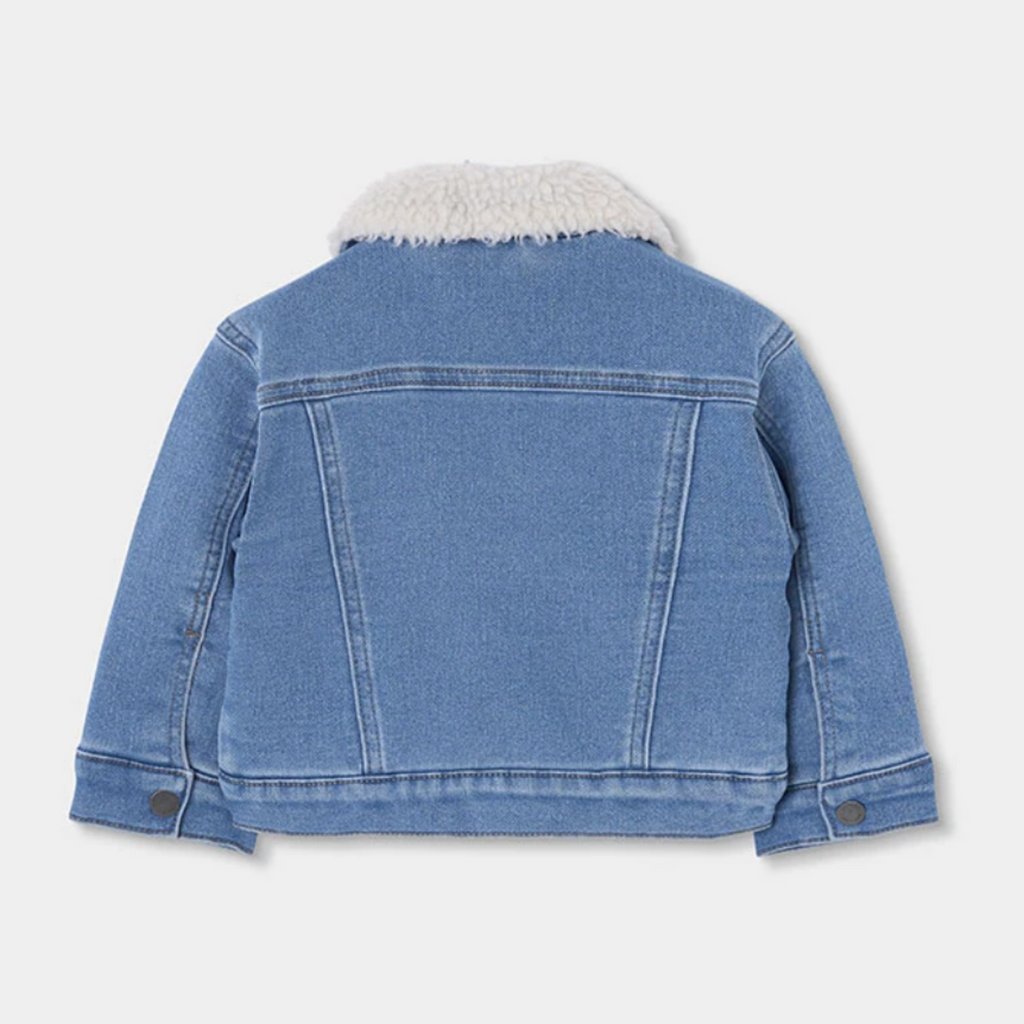 Denim Jacket Fleece Collar Blue
