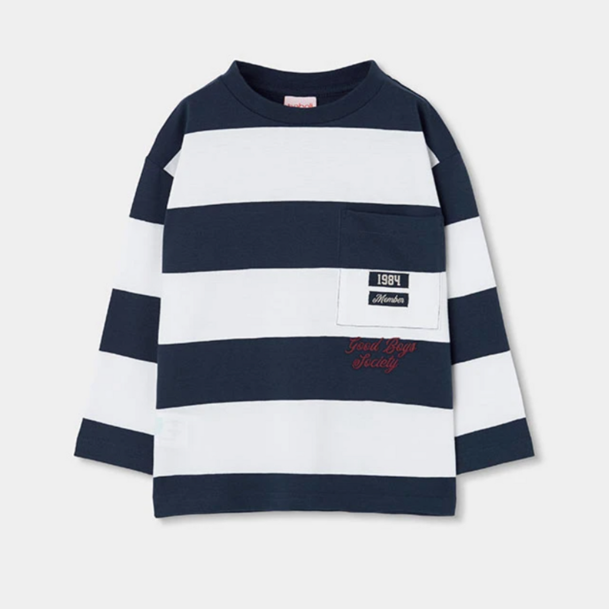 Navy/White Stripe Long Sleeve Tee