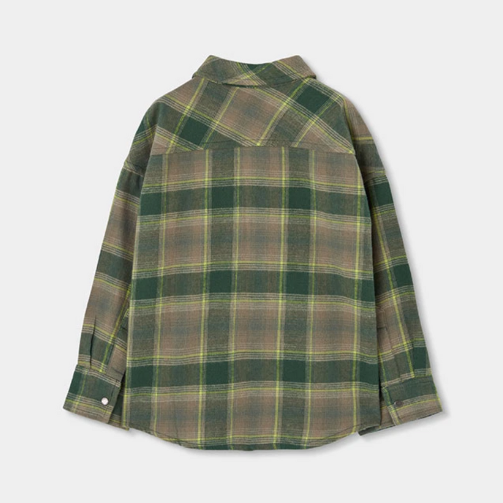 Green Checked Overshirt