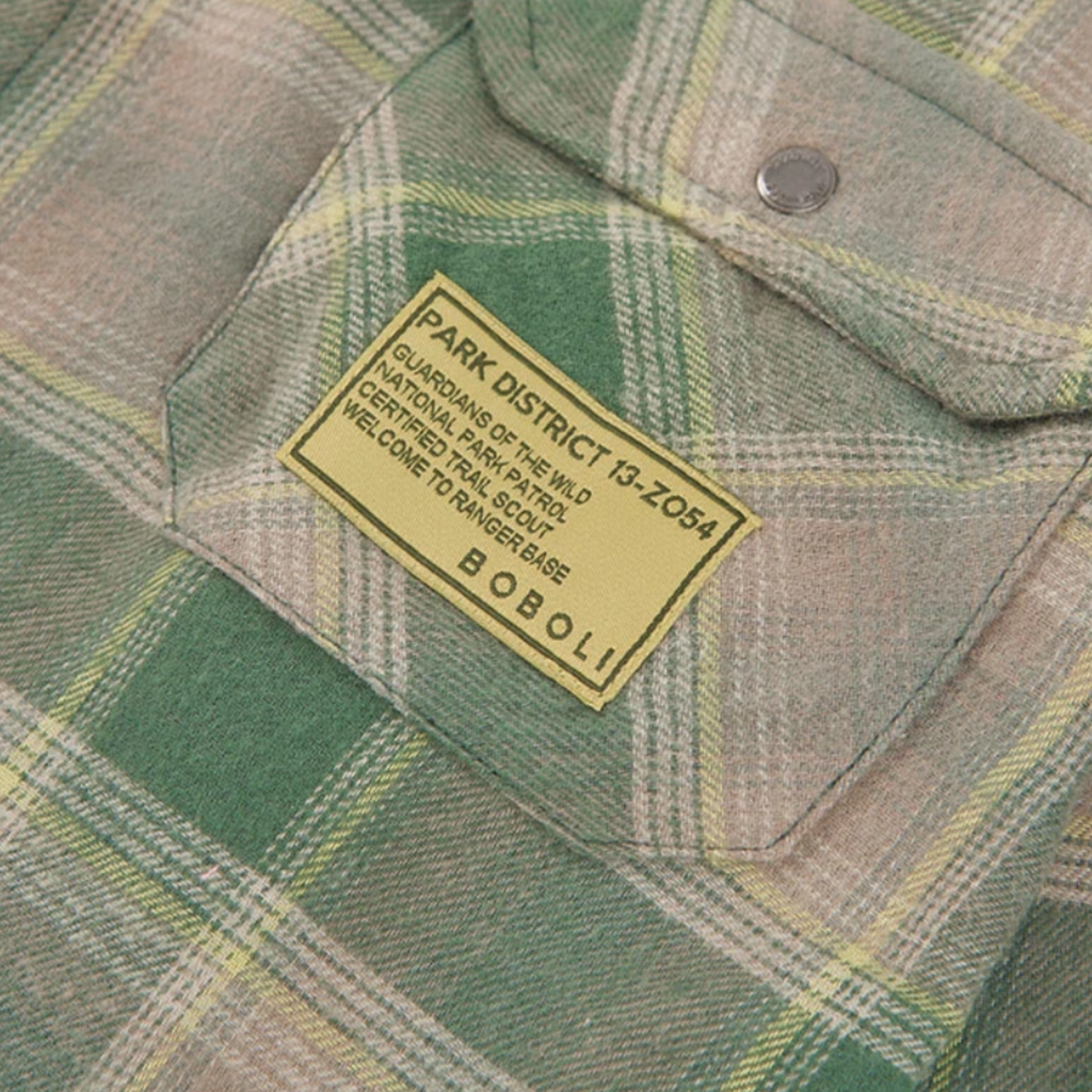 Green Checked Overshirt