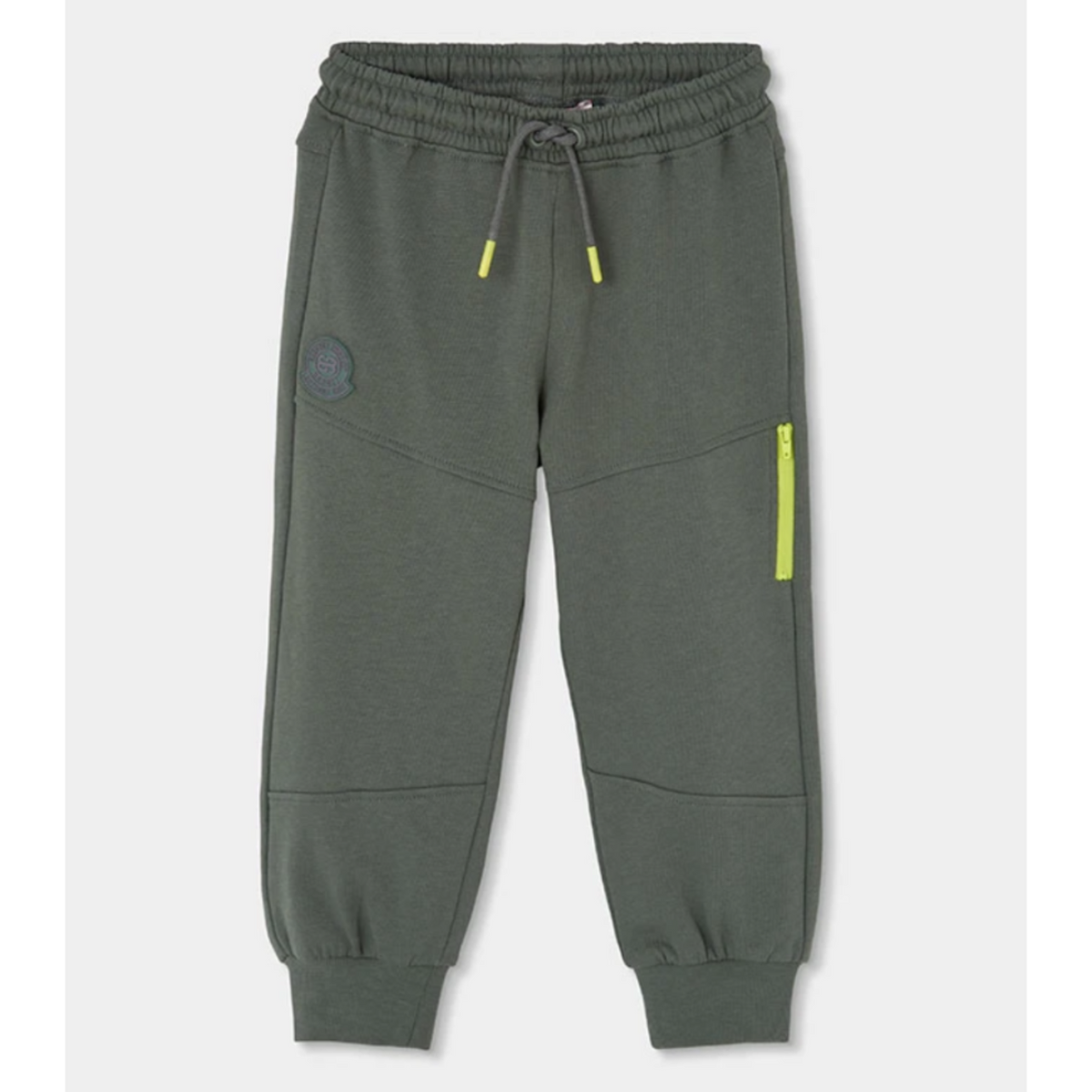 Grey Fleece Pants Zip Pocket