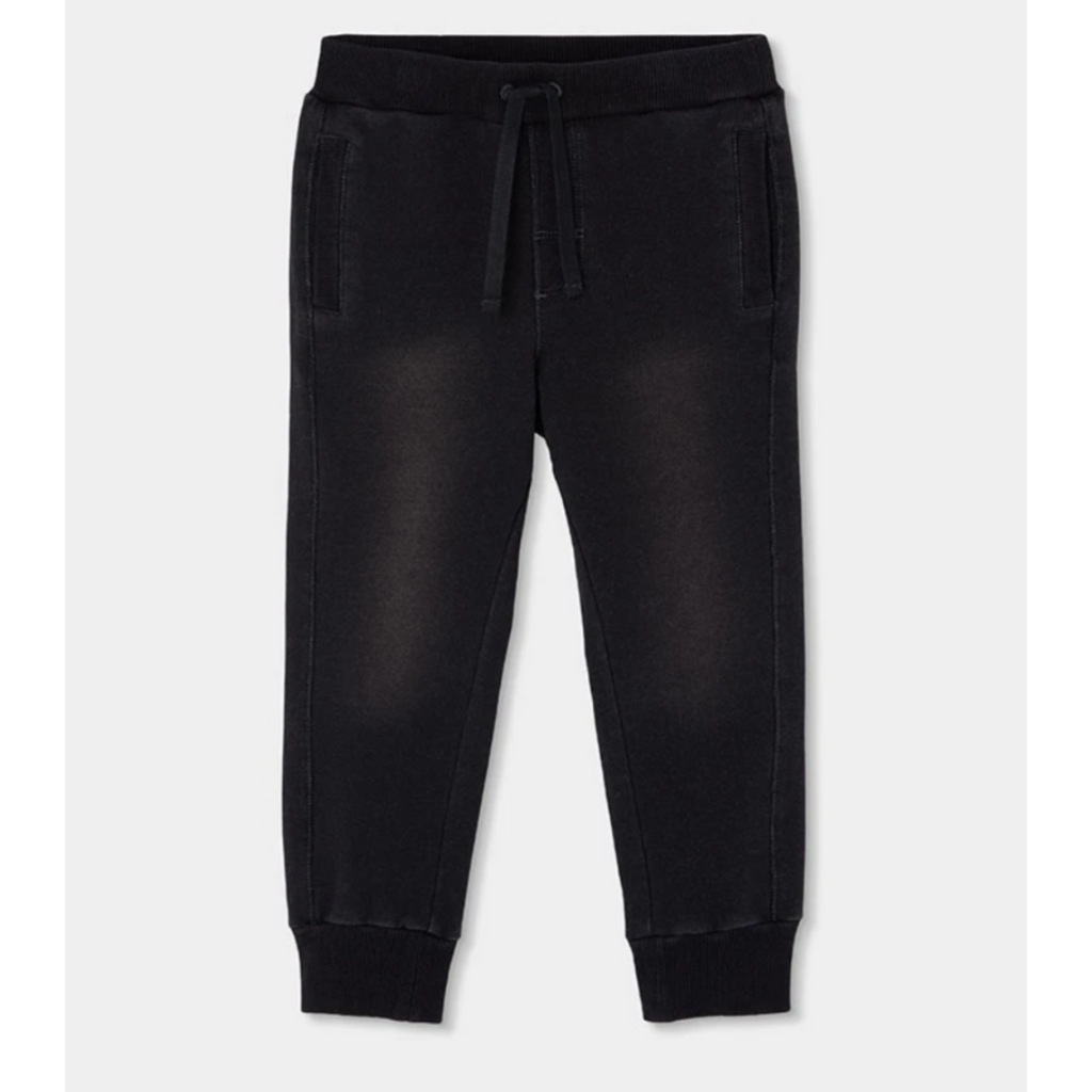 Black Denim Fleece Pant