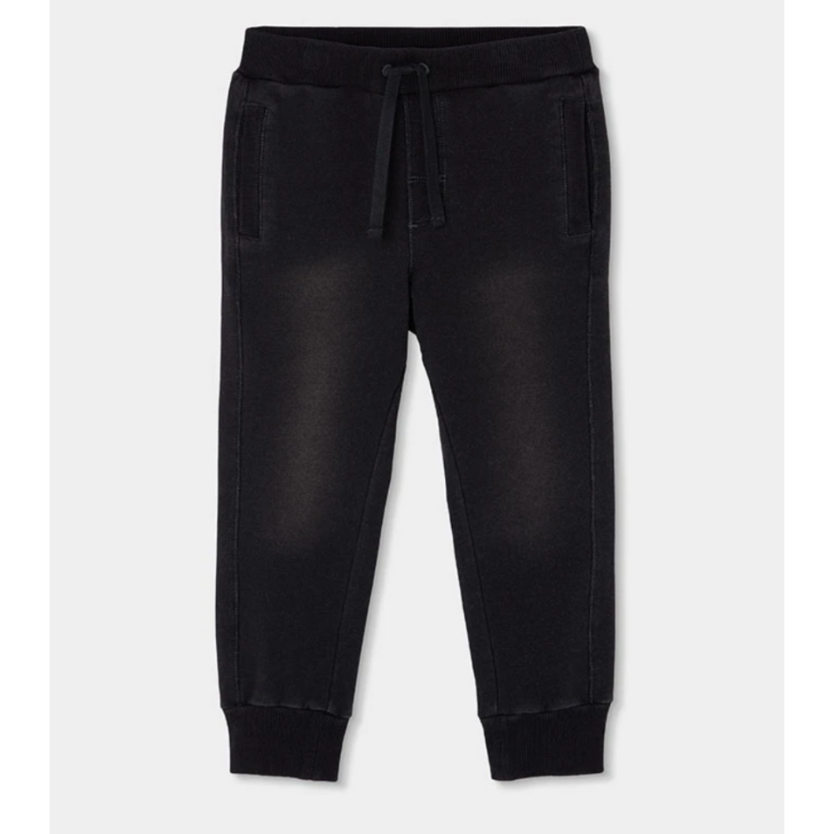 Black Denim Fleece Pant