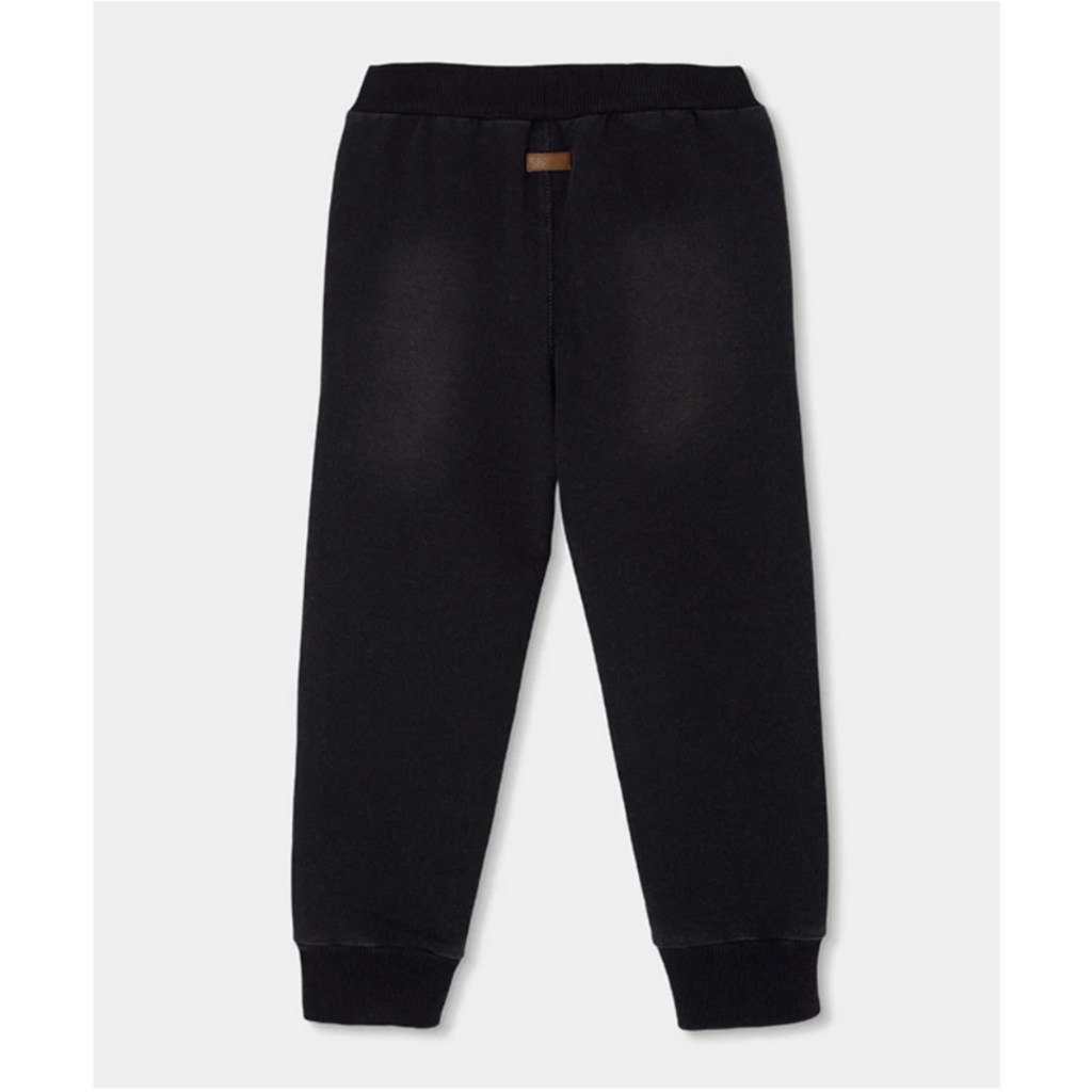 Black Denim Fleece Pant