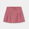Pink Houndstooth Knit Skort
