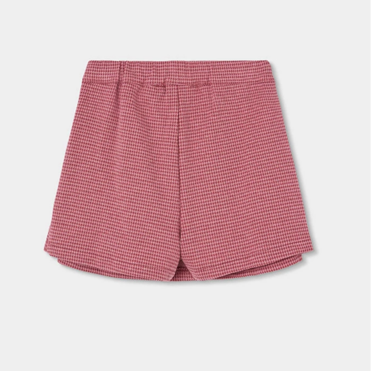 Pink Houndstooth Knit Skort