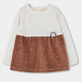 White Knit Dress Brown Skirt Penguin