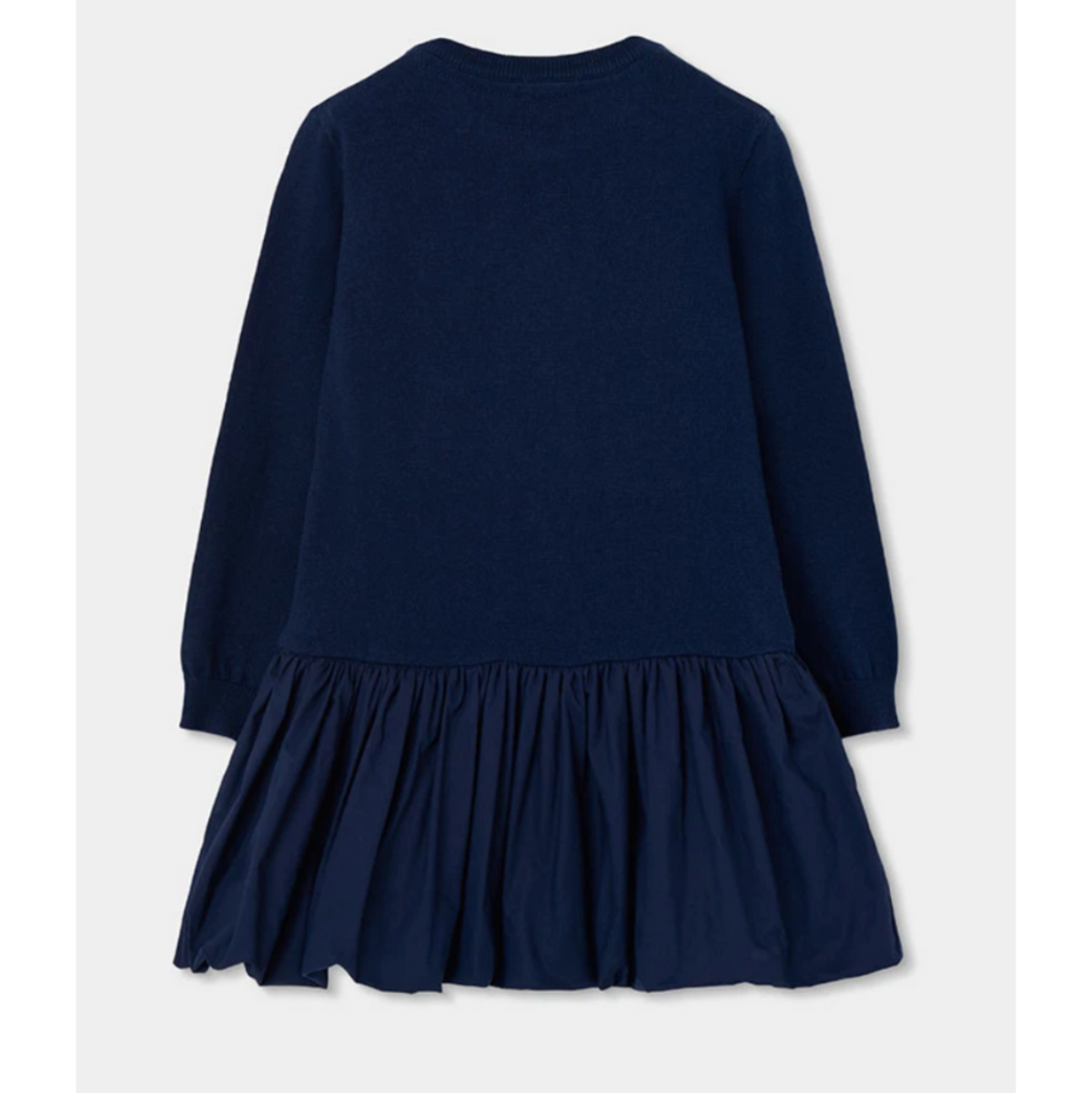 Navy Blue Knitted Dress Sequins