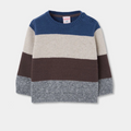 Stripe Sweater Blue Grey Cream Brown