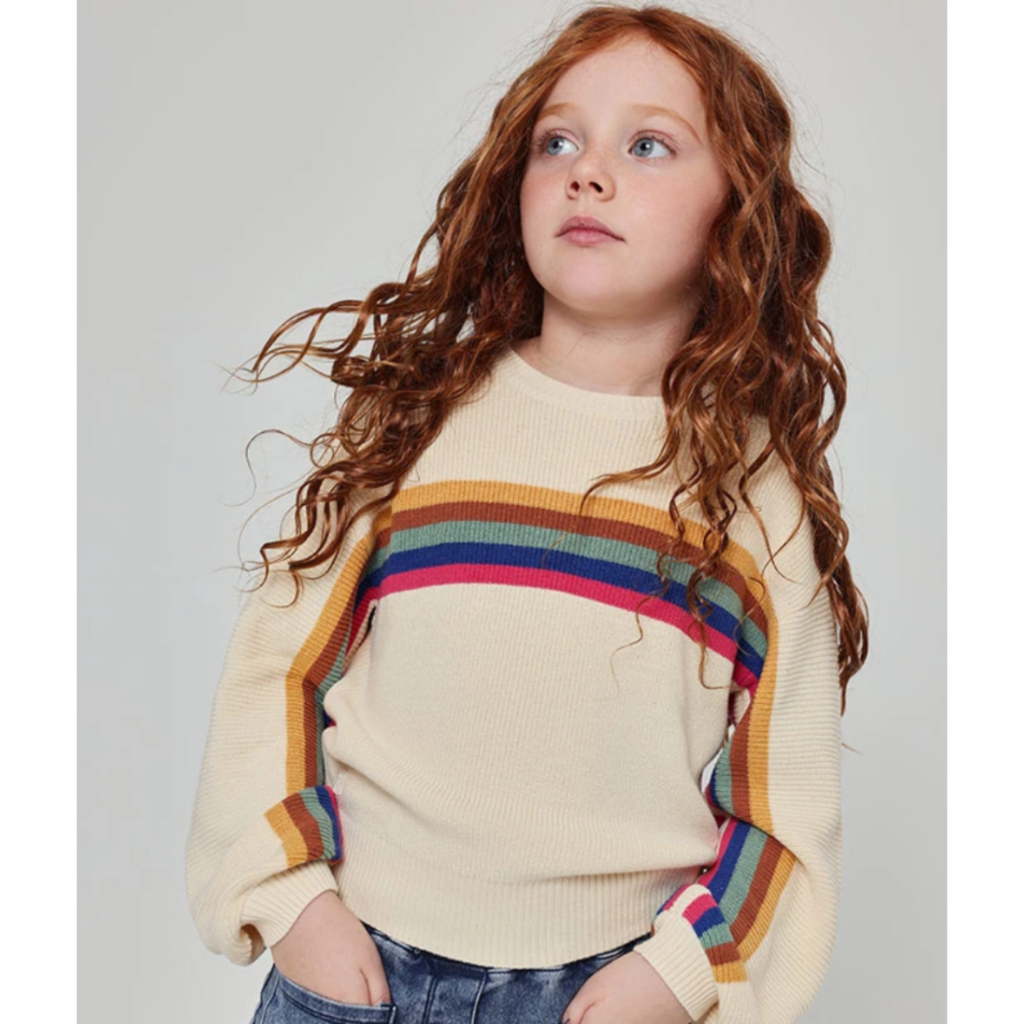 Cream Stripe Sweater