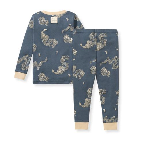 Big Kid Sea Dragons Organic Cotton Two-Piece Pajamas