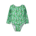 UPF 50 Rash Guard Swimsuit - Tropical Fronds