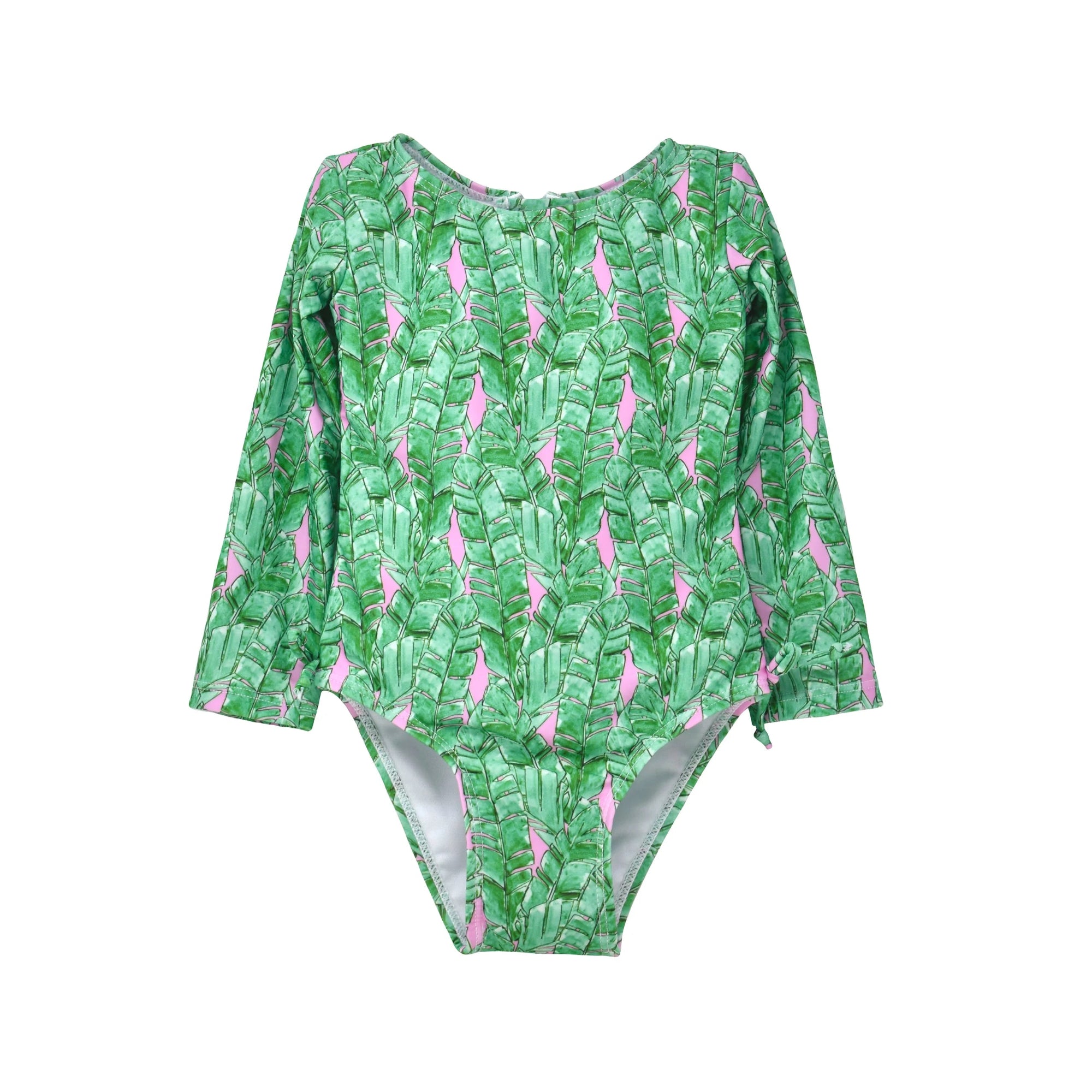 UPF 50 Rash Guard Swimsuit - Tropical Fronds