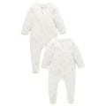 Zip Growsuit 2 Pack - Vanilla Bear