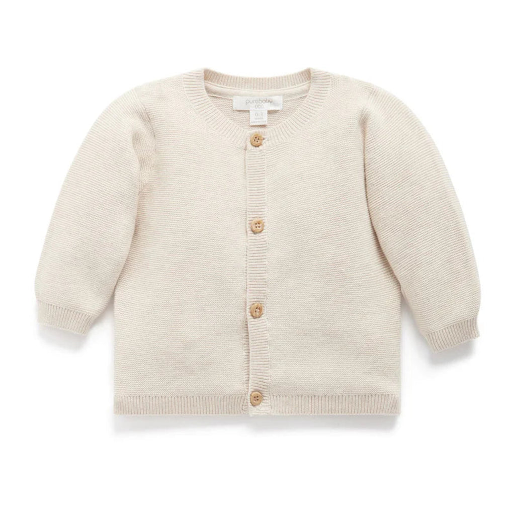 Textured Cardigan - Wheat Melange
