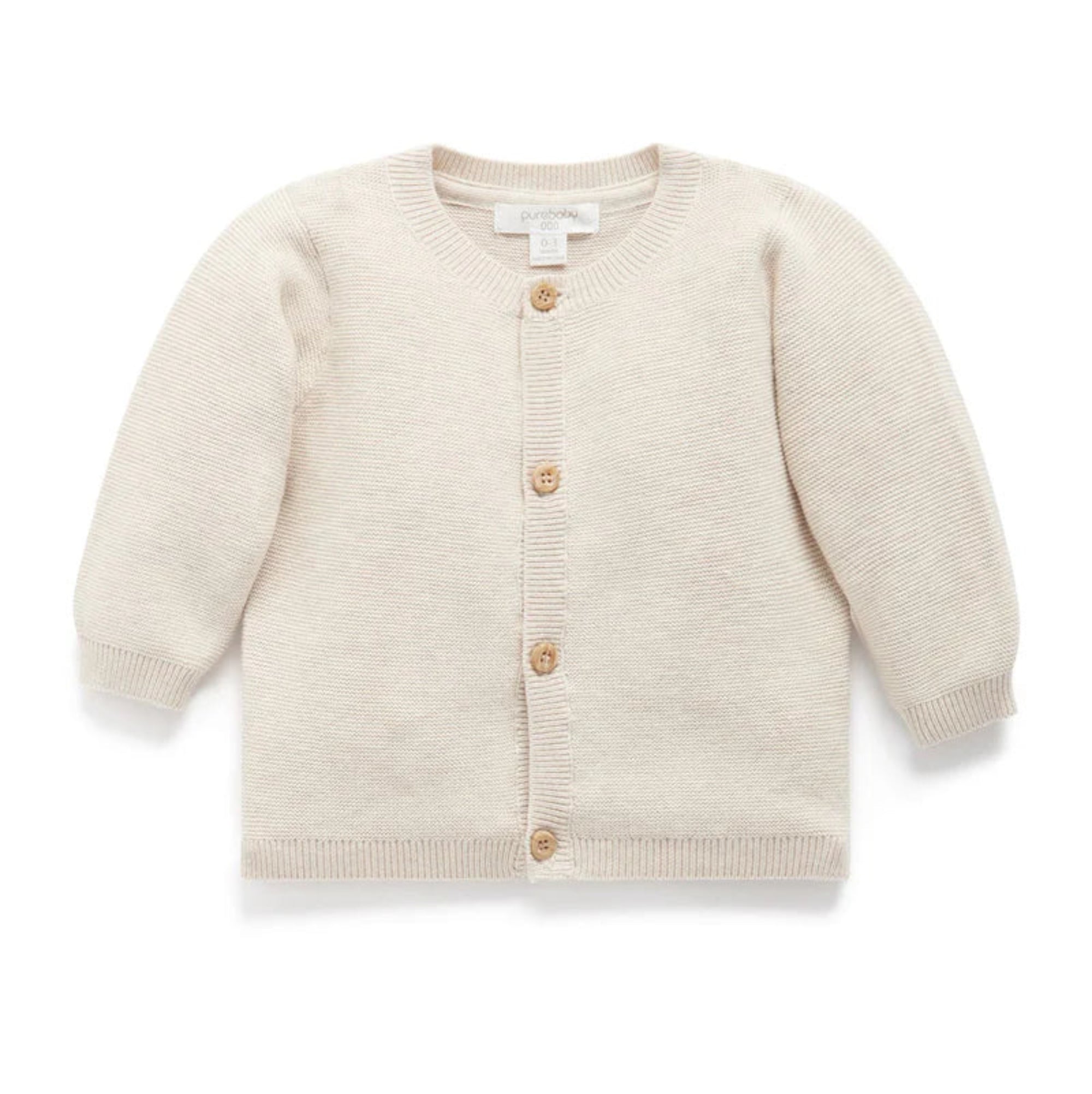 Textured Cardigan - Wheat Melange