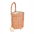 Wicker Caddy with Natural Fabric